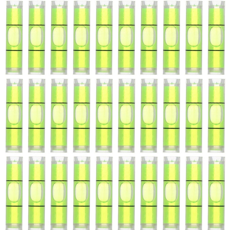 50Pcs Mini Cylindrical Bubble Levels 8x35mm Fluorescent Spirit Level Vials for Picture Framing - Image 2