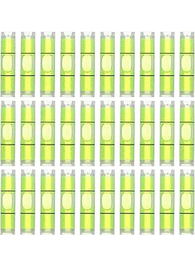 50Pcs Mini Cylindrical Bubble Levels 8x35mm Fluorescent Spirit Level Vials for Picture Framing - Image 1
