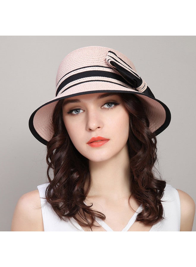 Top melon Women's Hats Summer Beach Sun Hat For Travel Leisure Sun Protection Fisherman Hat Bow Bucket Hat - Image 3