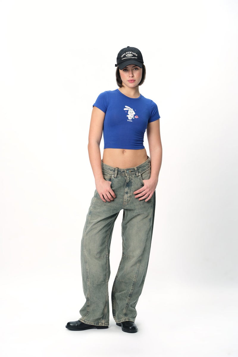 Bonkers Corner Aries Aura Long Length Baby Tee for Women's - Image 2