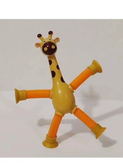 TARZ 4 Pcs Telescopic Suction Cup Giraffe Toy, Ever-Changing Giraffe Telescopic Tube Suction Cup Fun Educational Stress Relief Toys, Sensory Toys Birthday Gift Party Favors for Kids  - Image 3