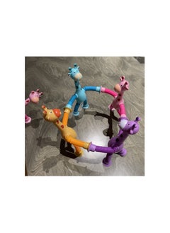 TARZ 4 Pcs Telescopic Suction Cup Giraffe Toy, Ever-Changing Giraffe Telescopic Tube Suction Cup Fun Educational Stress Relief Toys, Sensory Toys Birthday Gift Party Favors for Kids  - Image 5