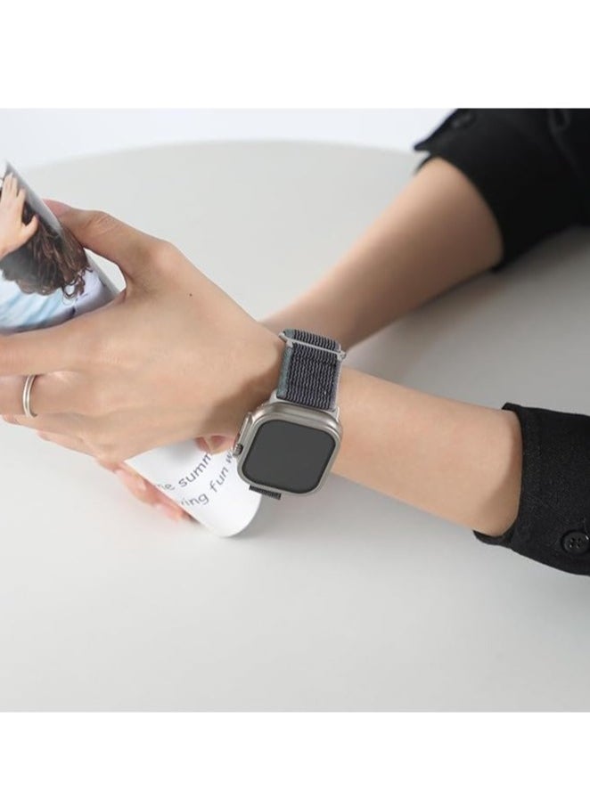 BGM - "Trail Loop Nylon Band Compatible with Apple Watch Ultra/Ultra 2 49mm, Series 10 (46mm), Series 9/8/7 (45mm), and Series 6/5/4/3/2/1 (42mm) – Lightweight, Breathable Sport Strap for Apple Watch" - Image 1