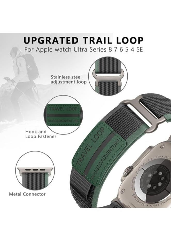 BGM - "Trail Loop Nylon Band Compatible with Apple Watch Ultra/Ultra 2 49mm, Series 10 (46mm), Series 9/8/7 (45mm), and Series 6/5/4/3/2/1 (42mm) – Lightweight, Breathable Sport Strap for Apple Watch" - Image 1