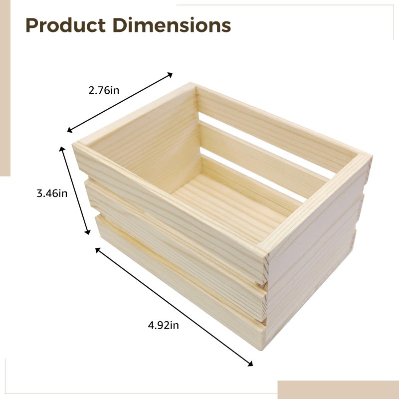 9 Pcs Natural Pine Wood Stacking Crates For Storage Crafts And Decor 4 9 X 3 5 X 2 8 Inches - Image 3