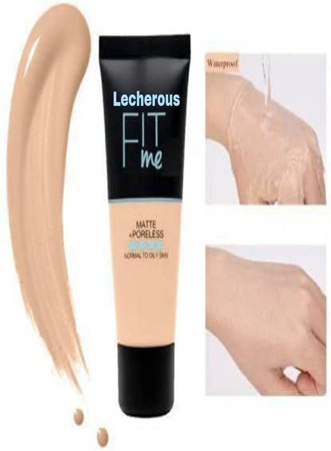Lecherous Beauty Fit Me Matte+Poreless Liquid Tube Foundation Natural & Fit Me Compact Powder That Protects Skin From Sun, Absorbs Oil,& Spray Primer & Contour Stick Highlighter - Image 4