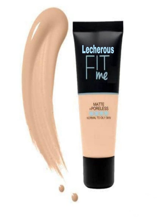 Lecherous Beauty Fit Me Matte+Poreless Liquid Tube Foundation Natural & Fit Me Compact Powder That Protects Skin From Sun, Absorbs Oil,& Spray Primer & Contour Stick Highlighter - Image 3