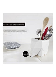NIBEMINENT Geometry Cute Elephant Shape Tableware Draining Device White  - Image 2