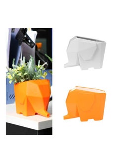 NIBEMINENT Geometry Cute Elephant Shape Tableware Draining Device White  - Image 5