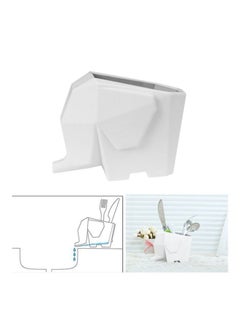 NIBEMINENT Geometry Cute Elephant Shape Tableware Draining Device White  - Image 3