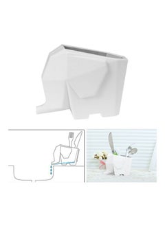 NIBEMINENT Geometry Cute Elephant Shape Tableware Draining Device White  - Image 4