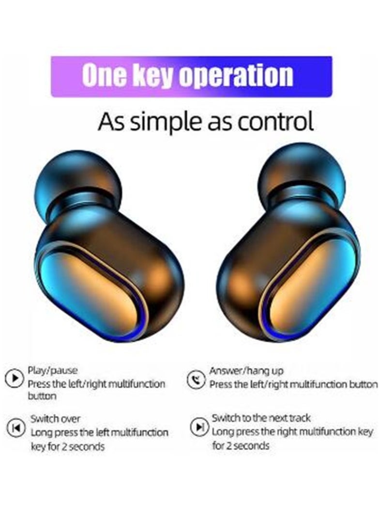 Generic - Mini Earbuds New Generation Smart Earphones TWS Bluetooth Headphones with LED Power Display HiFi Sound Quality Deep Bass Green - Image 1