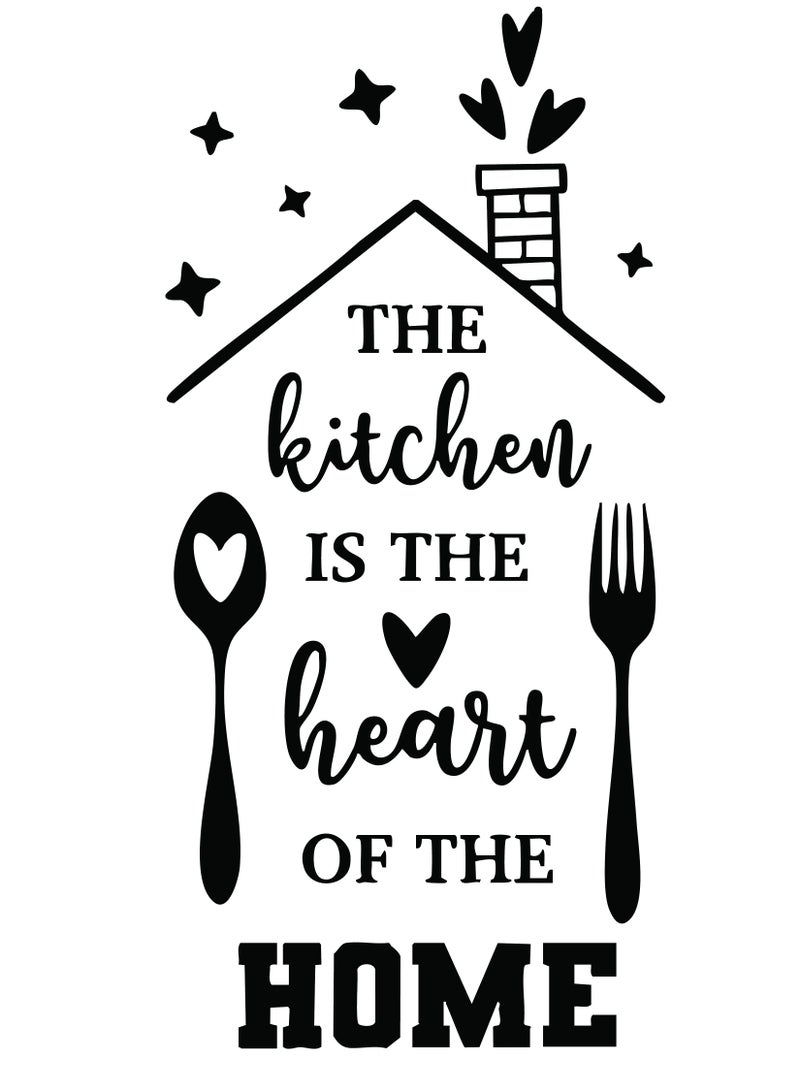 Vinyl Decorative Wall Sticker 30 cm Black