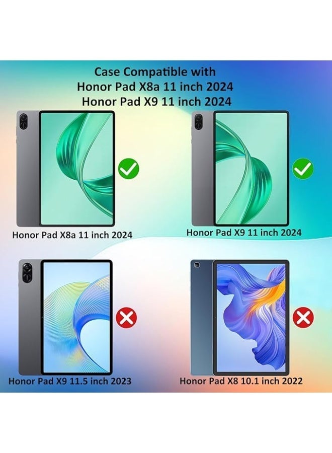 Cartoon Kids Case for HONOR Pad X8a/X9 11-Inch 2024, Portable Handle Stand, Kids Friendly Soft Silicone Adjustable Stand Shockproof Cover for HONOR Pad X8a/X9 11-Inch 2024 - Image 2