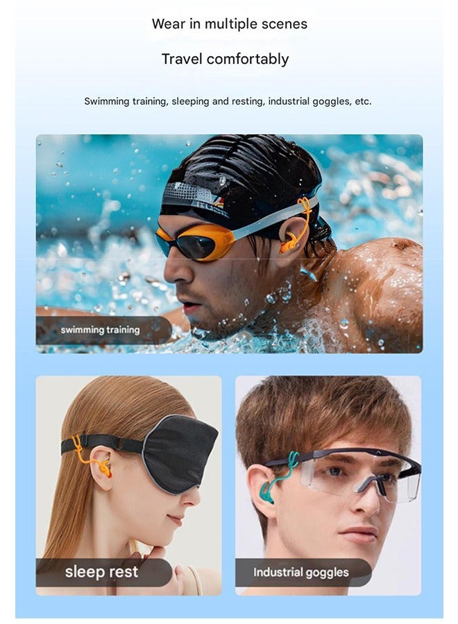 Ssovi 2 Pairs Reusable Ear-Hook Silicone Earplugs – Soft, Waterproof & Washable for Sleeping, Swimming, and Study - Image 2