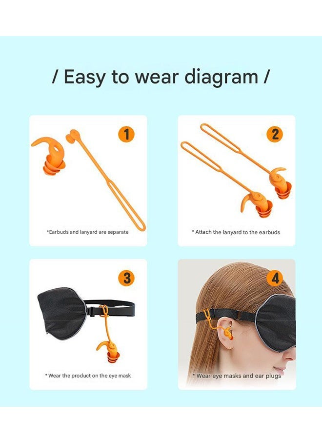 Ssovi 2 Pairs Reusable Ear-Hook Silicone Earplugs – Soft, Waterproof & Washable for Sleeping, Swimming, and Study - Image 3
