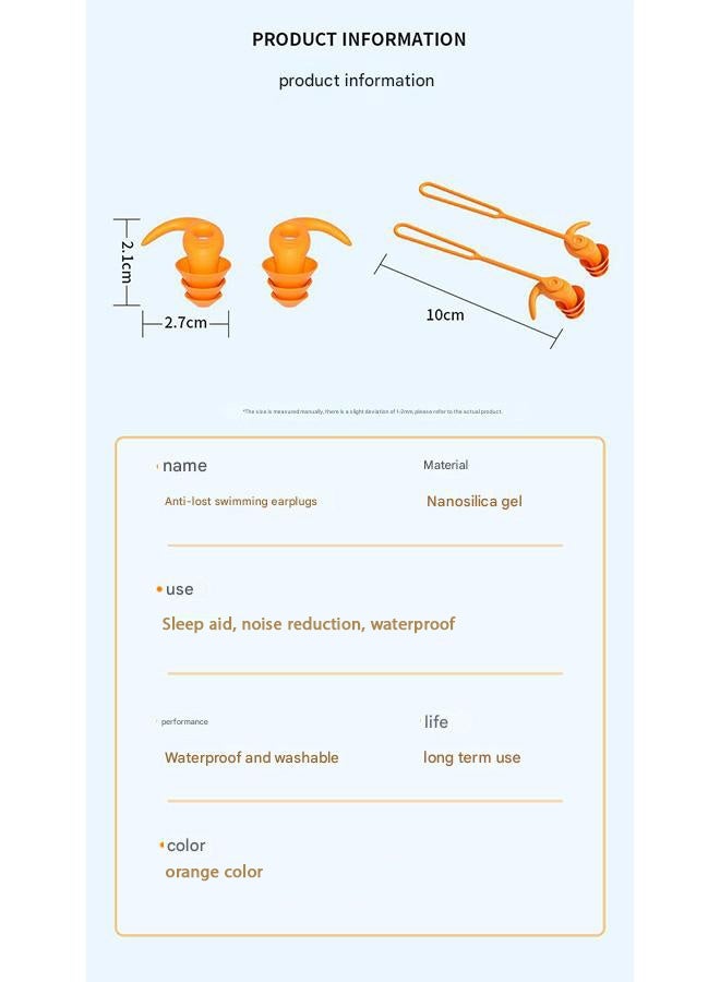 Ssovi 2 Pairs Reusable Ear-Hook Silicone Earplugs – Soft, Waterproof & Washable for Sleeping, Swimming, and Study - Image 4