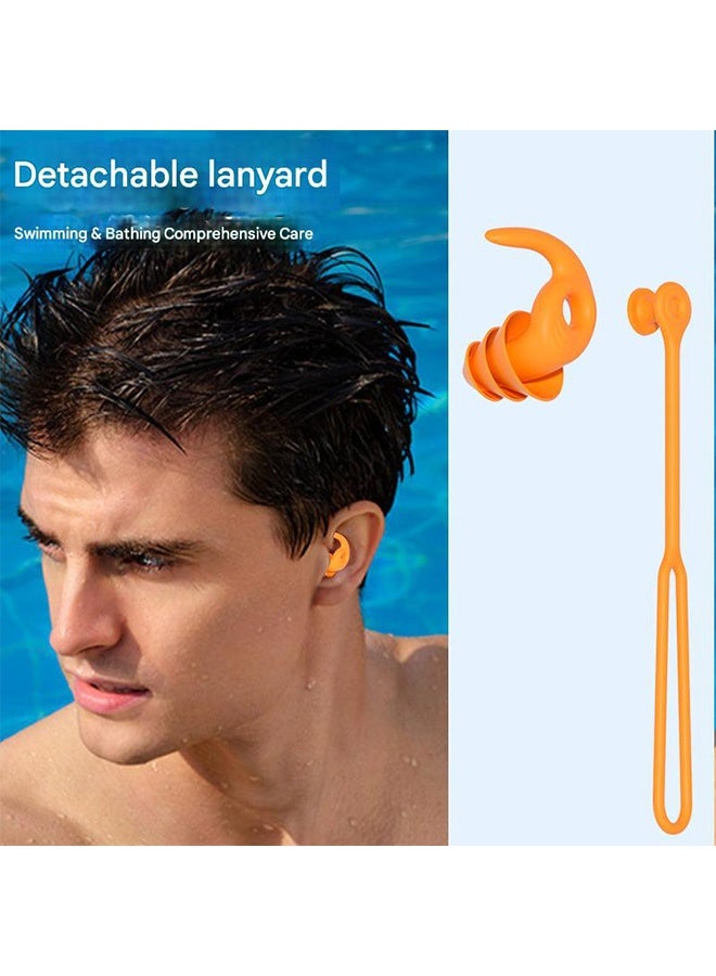 Ssovi 2 Pairs Reusable Ear-Hook Silicone Earplugs – Soft, Waterproof & Washable for Sleeping, Swimming, and Study - Image 5