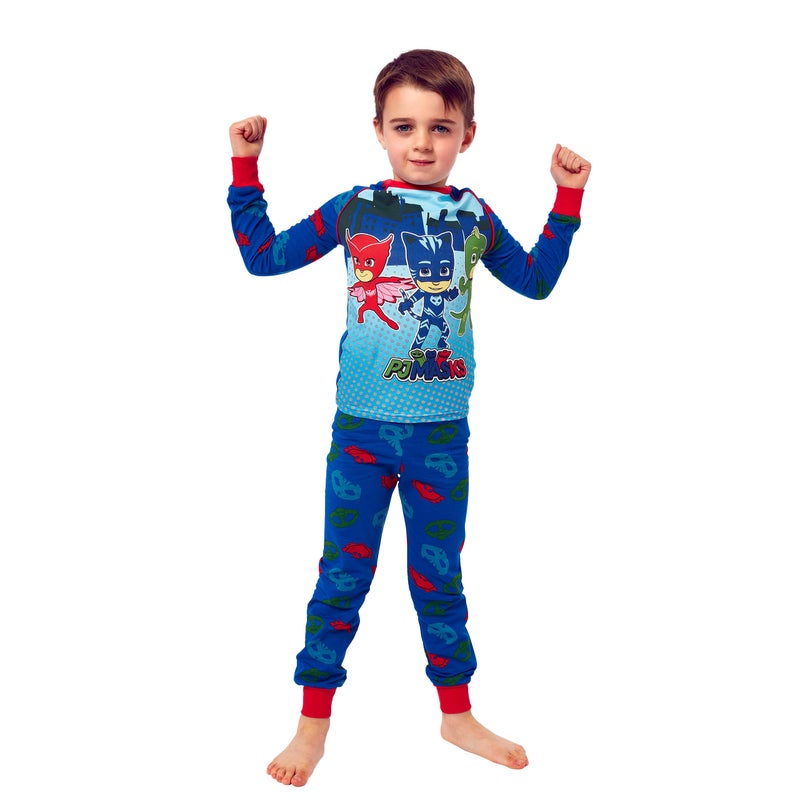 PJMASKS PJ Masks Pajamas | Cozy Kids Pajamas | Catboy Owlette Gekko | Boys Cotton Pajama Set Size 7 Multicoloured - Image 2