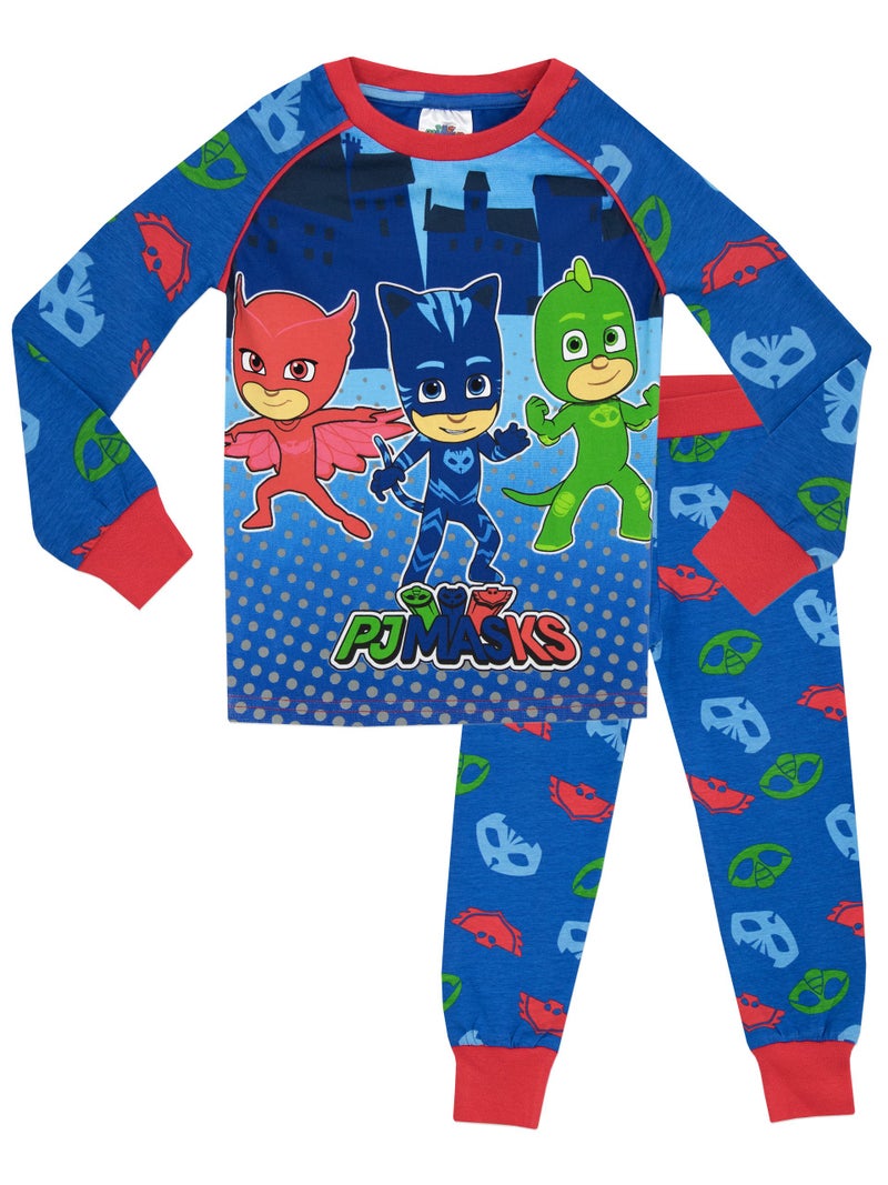 PJMASKS PJ Masks Pajamas | Cozy Kids Pajamas | Catboy Owlette Gekko | Boys Cotton Pajama Set Size 7 Multicoloured - Image 1