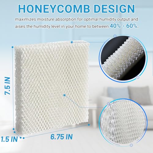 Lemige 4 Pack Humidifier Wicking HFT600 Filters T Compatible with Honeywell Tower Humidifier HEV615 HEV620, Compare to part HFT600T HFT600PDQ - Image 5