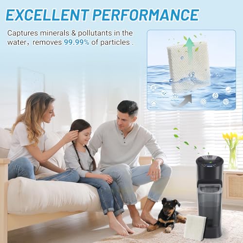 Lemige 4 Pack Humidifier Wicking HFT600 Filters T Compatible with Honeywell Tower Humidifier HEV615 HEV620, Compare to part HFT600T HFT600PDQ - Image 3