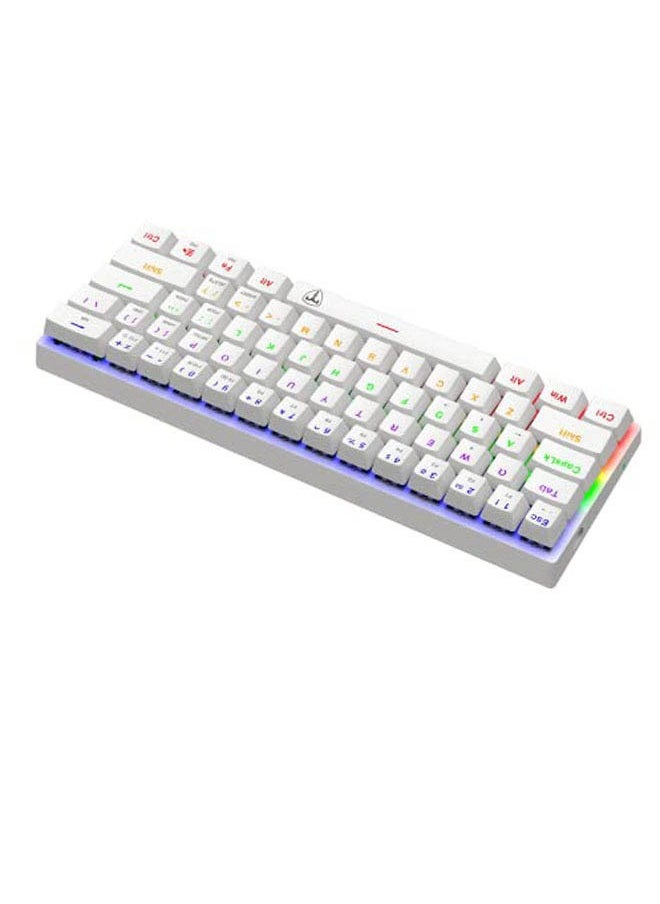 Rock Pow - 61 keys RGB Backlit Wired Mechanical Gaming Keyboard Mini Keyboard Waterproof for PC/Mac Gamer - Image 1