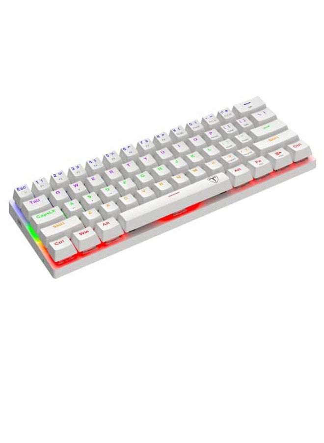 Rock Pow - 61 keys RGB Backlit Wired Mechanical Gaming Keyboard Mini Keyboard Waterproof for PC/Mac Gamer - Image 1