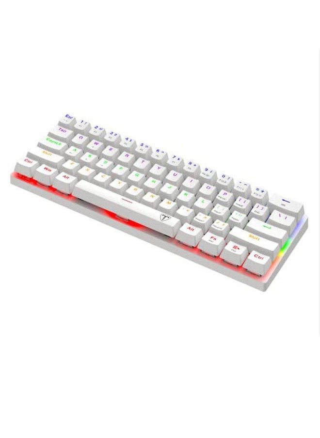 Rock Pow - 61 keys RGB Backlit Wired Mechanical Gaming Keyboard Mini Keyboard Waterproof for PC/Mac Gamer - Image 1