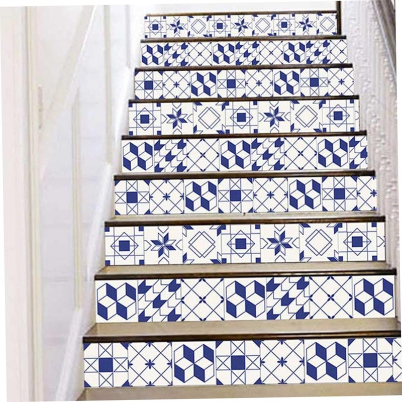 klarako 10pcs Furniture Oil-Proof Decor Tile Self-Adhesive Staircase Sticker to Nordic Room Floor Wall Pattern Decals Stickers Peel Decorative Geometric-Shaped Easy Tiles Home and for - Image 5