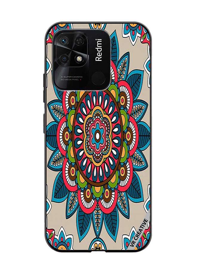 VR CREATIVE غطاء حماية لهاتف Xiaomi Redmi 10C بتصميم ماندالا هندي متعدد الألوان - Image 1