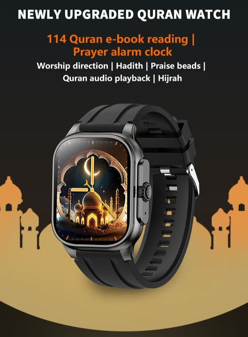 TIGER Muslim Smart Watch M77 Max with Qibla Direction, Bluetooth Smart Watch Prayer Time Reminders, Heart Rate and Fitness Tracker Multifunctional Sports Watch for Men and Women – Compatible with Android & iOS - Image 2