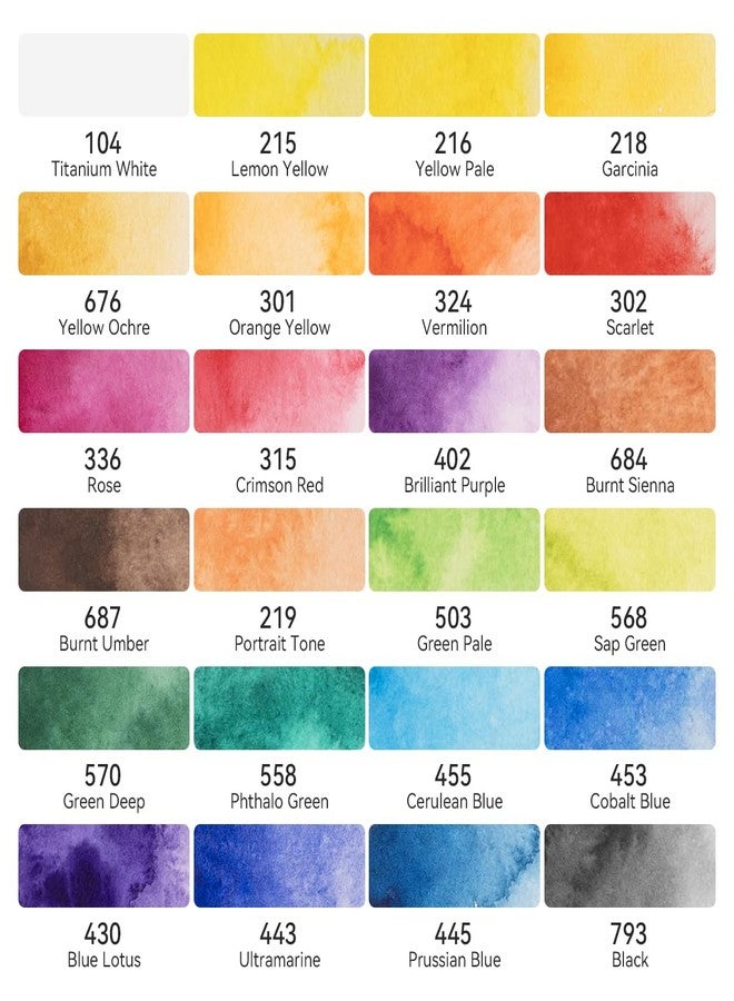 Lightwish 24-Color Watercolor Paint Set - Professional Quality Watercolor Pigment with Full Pans, Ideal for Artists, Illustrators, and Crafters, Vivid Colors for Painting Projects - Image 2