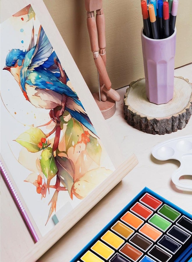 Lightwish 24-Color Watercolor Paint Set - Professional Quality Watercolor Pigment with Full Pans, Ideal for Artists, Illustrators, and Crafters, Vivid Colors for Painting Projects - Image 4