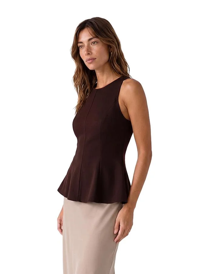 Sleeveless Peplum Blouse