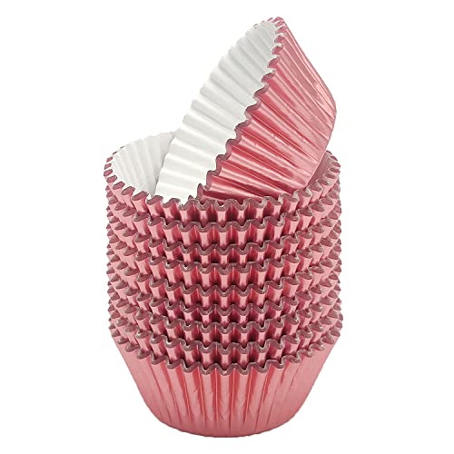Mombake Standard Rose Gold Foil Cupcake Liners Muffin Baking Cups for Party and More, 200-Count - Image 4