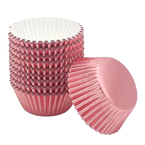 Mombake Standard Rose Gold Foil Cupcake Liners Muffin Baking Cups for Party and More, 200-Count - Image 5
