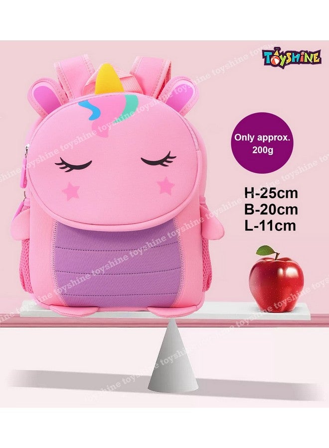 Toyshine Toyshine Fun Animals Unicorn Backpacks for Kids Girls Boys Cute Toddler Backpack Preschool Nursery Travel Bag - Mini Size - Pink - Image 5