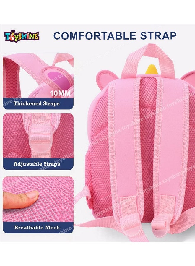 Toyshine Toyshine Fun Animals Unicorn Backpacks for Kids Girls Boys Cute Toddler Backpack Preschool Nursery Travel Bag - Mini Size - Pink - Image 3