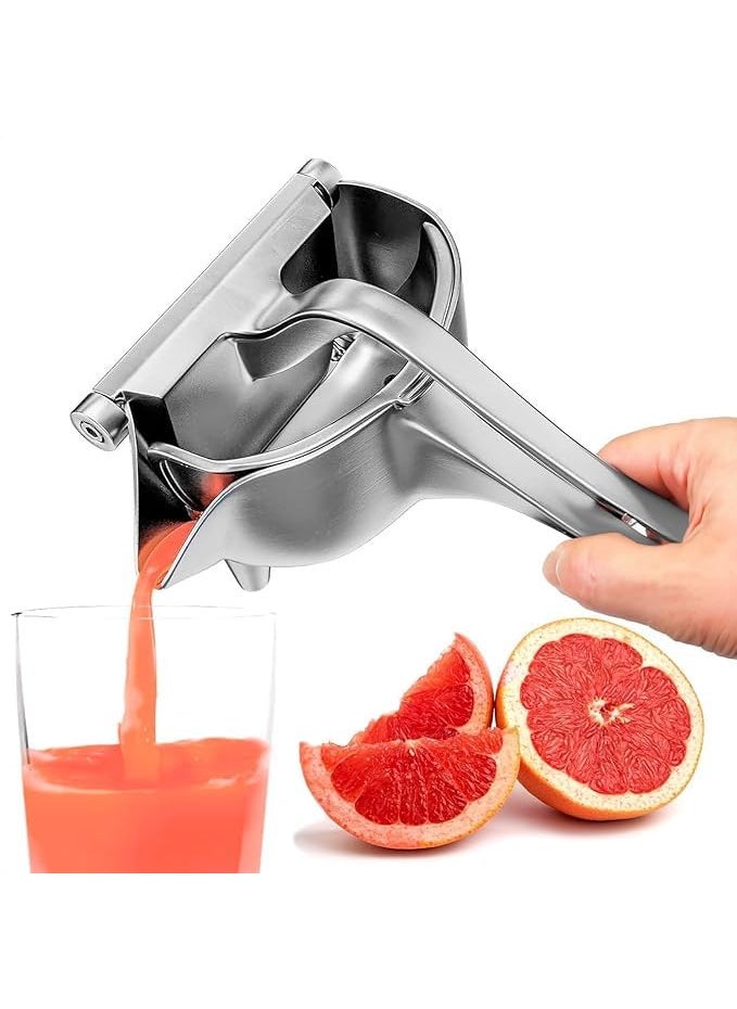 KD ZONE KD ZONE Big Hand Press Metal Lime Juicer Machine Aluminium Steel Manual Fruit Squeezer Citrus Orange Juicer Instant Heavy Duty Multipurpose For All Fruits Ergonomic Handle Design Metal Gap Silver  - Image 1