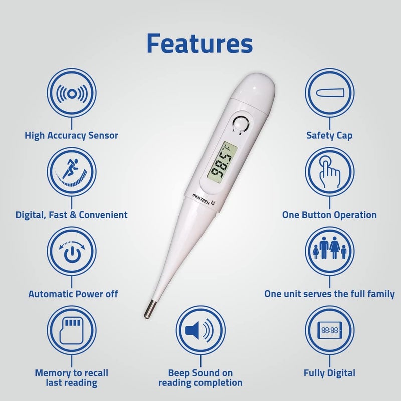MEDTECH TMP 02 with One touch operations and water resistant Thermometer - Image 4