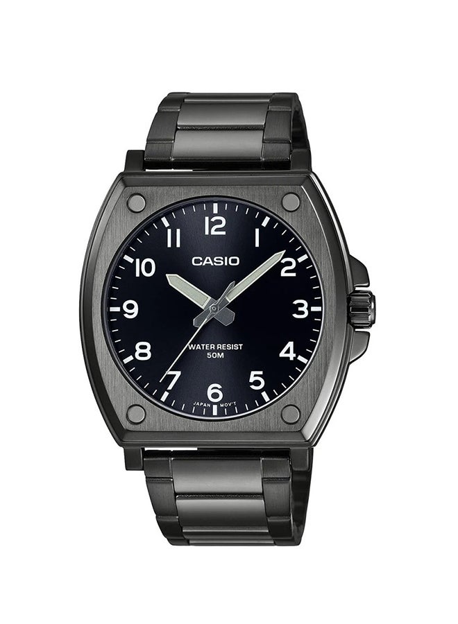 CASIO ساعة يد للرجال تناظرية مصنوعة من الفولاذ المطلي باللون الأسود - Mtp-E730B-1Avdf