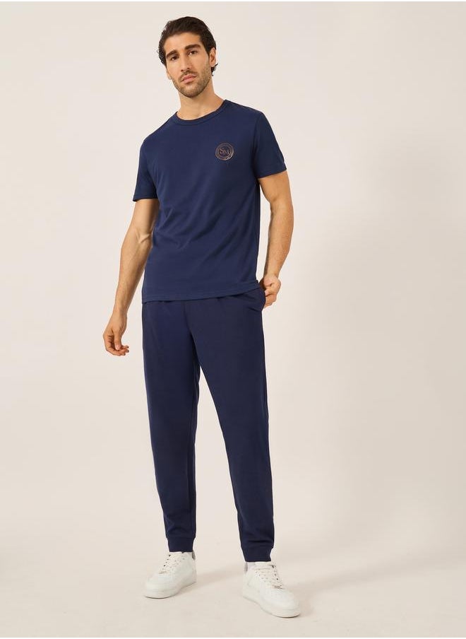 Styli Eco-Earth Slim Fit Terry Joggers with Welt Pockets  - Image 2