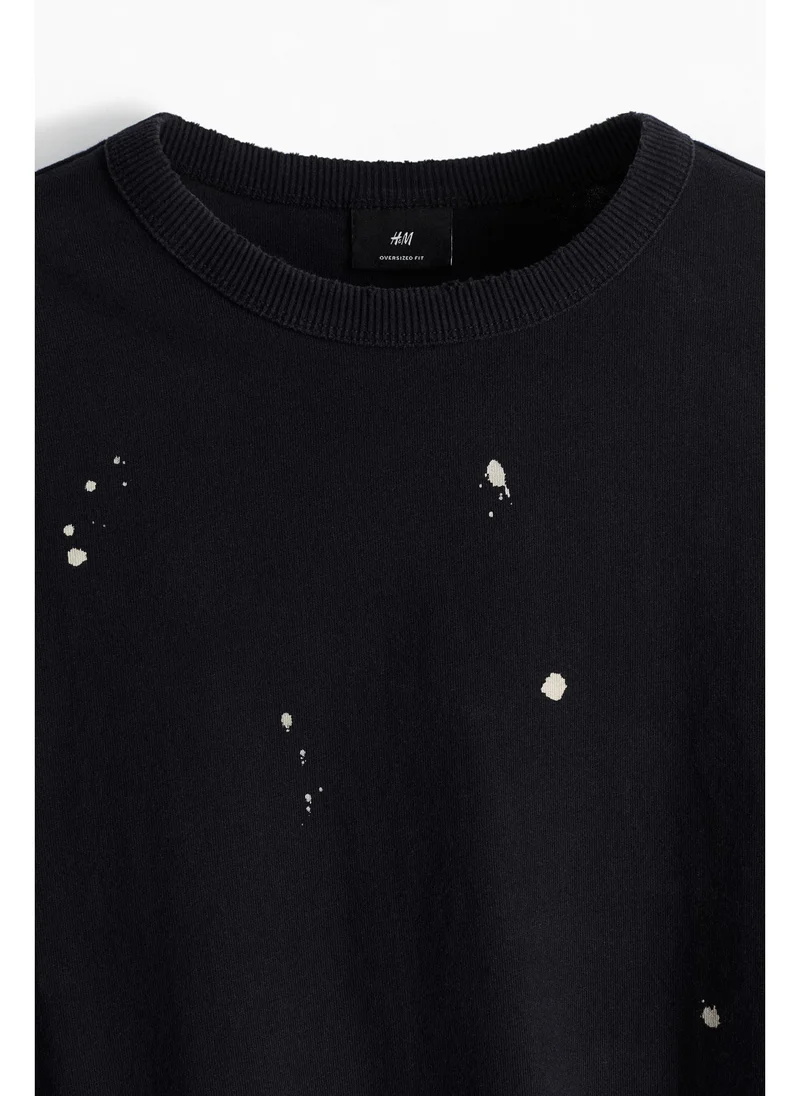 اتش اند ام Oversized Fit Printed T-shirt
