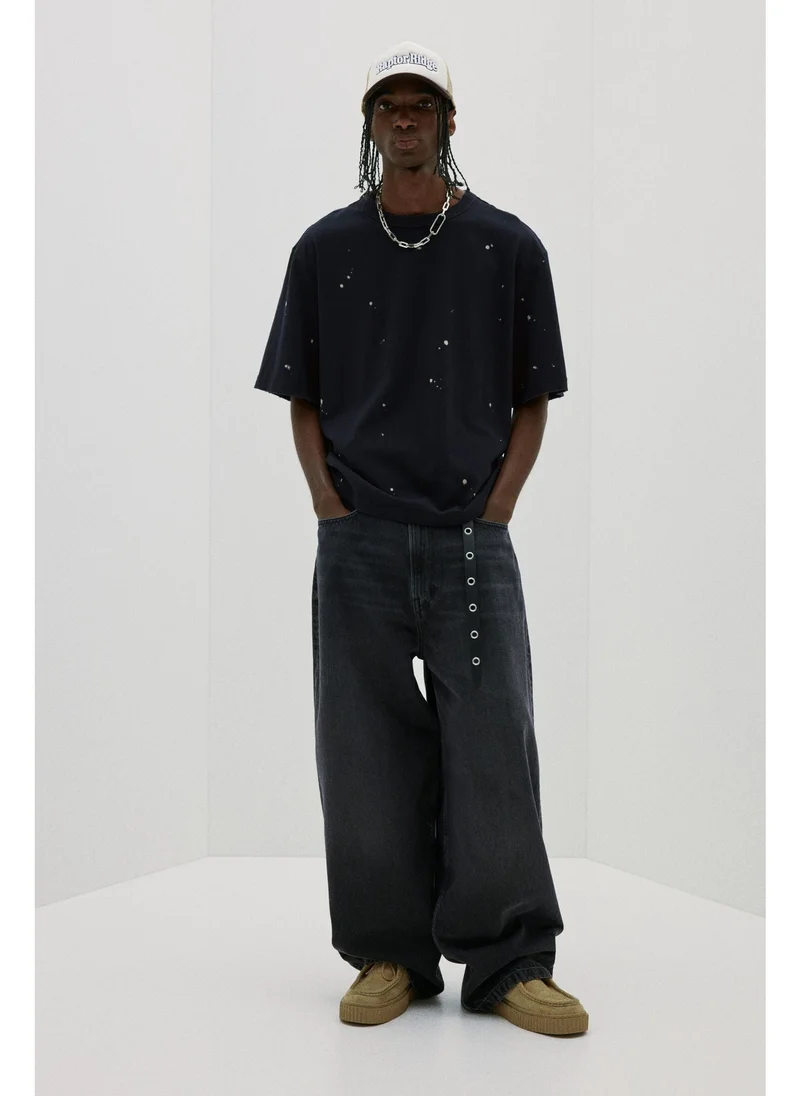 اتش اند ام Oversized Fit Printed T-shirt