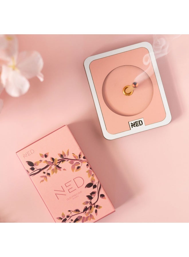 Ned Incense Burner & Oud Holder – 5 cm Thick Oud Stick Base – Pink Modern Luxury Design - Image 2