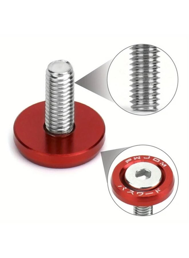 الوسادات المصنوعة من الألومنيوم المؤكسد الأحمر مقاس 6 مم لتزيين إطار لوحة الترخيص وتعديل السيارات اليابانية (JDM) - Image 4