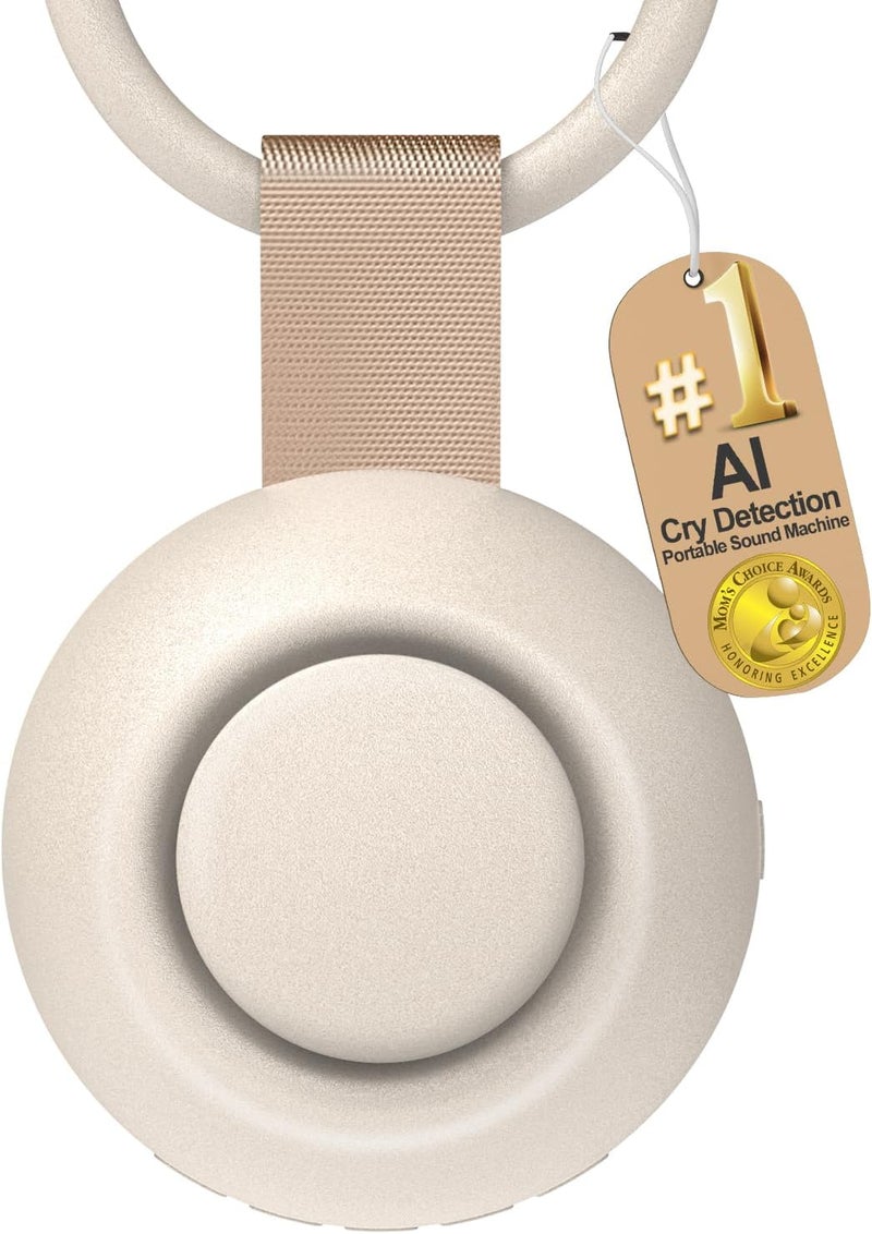 CHICWAY 2025 Mom's Choice Awards, Portable Sound Machine for Baby Adult, Smart Cry Detection, 18 Soothing Sound, Bluetooth Rechargeable White Noise Machine for Home Office Travel, Nursery Light, Gray - Image 1