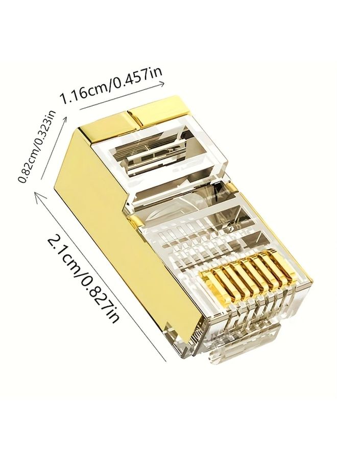 مقبس RJ45 Cat6 مذهّب بالذهب 55 قطعة مقبس وحدي معزول لشبكة جيجابت - Image 2