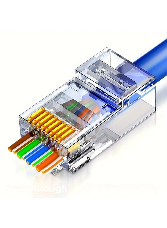 مقبس RJ45 Cat6 مذهّب بالذهب 55 قطعة مقبس وحدي معزول لشبكة جيجابت - Image 3